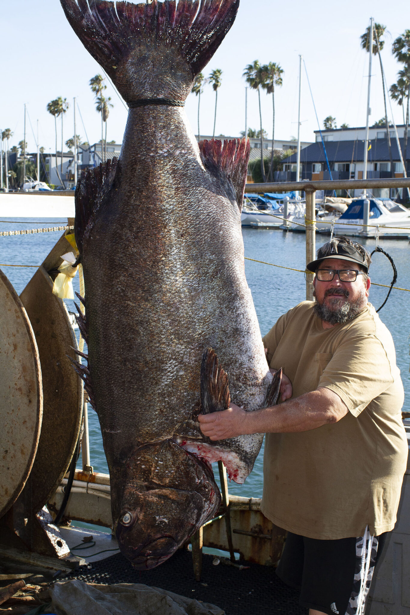 Chris Williams working aboard a California commercial fishing boat